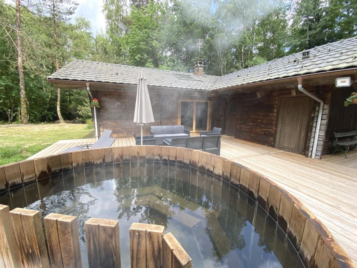 Le Fishing Lodge Chalet En Bois Avec Bain Nordique La Bresse Zewnętrze zdjęcie