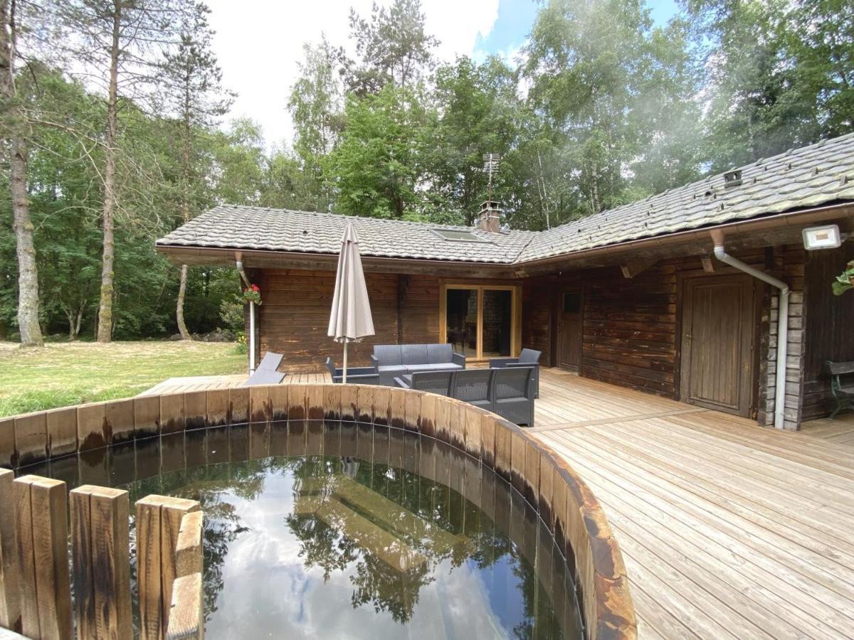 Le Fishing Lodge Chalet En Bois Avec Bain Nordique La Bresse Zewnętrze zdjęcie