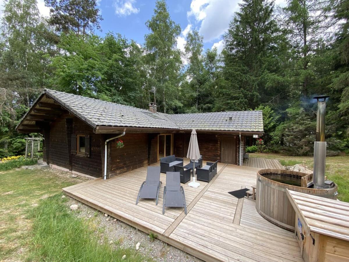 Le Fishing Lodge Chalet En Bois Avec Bain Nordique La Bresse Zewnętrze zdjęcie