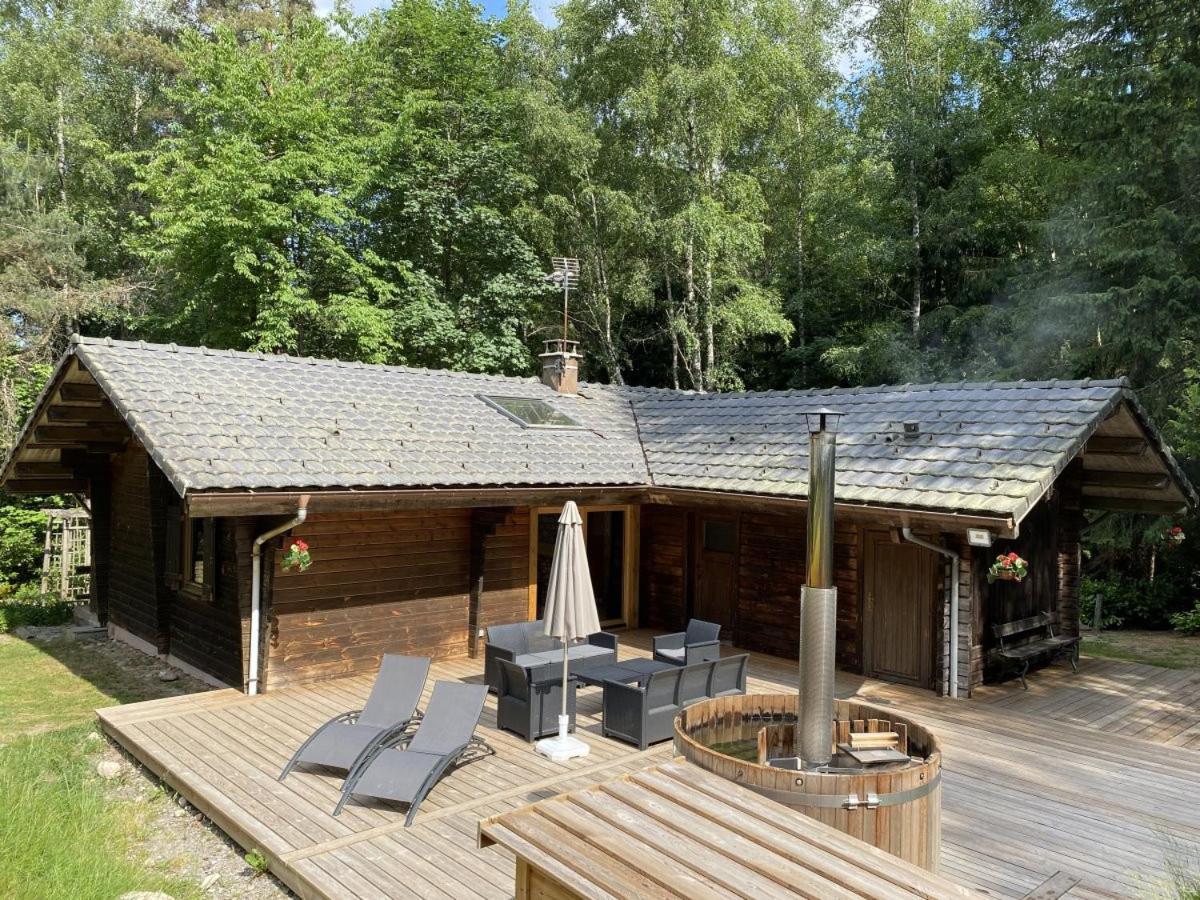 Le Fishing Lodge Chalet En Bois Avec Bain Nordique La Bresse Zewnętrze zdjęcie