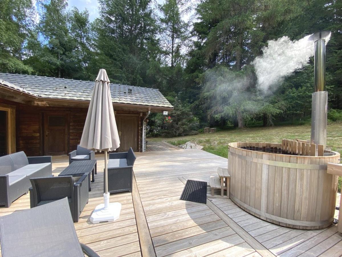 Le Fishing Lodge Chalet En Bois Avec Bain Nordique La Bresse Zewnętrze zdjęcie
