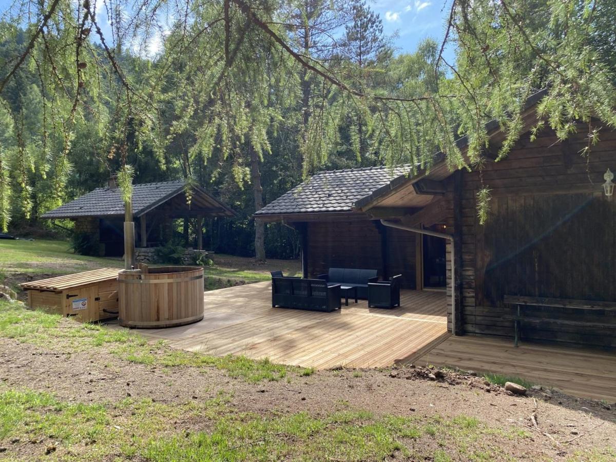 Le Fishing Lodge Chalet En Bois Avec Bain Nordique La Bresse Zewnętrze zdjęcie