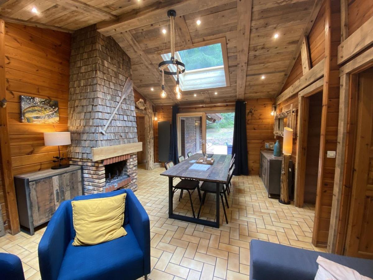Le Fishing Lodge Chalet En Bois Avec Bain Nordique La Bresse Zewnętrze zdjęcie