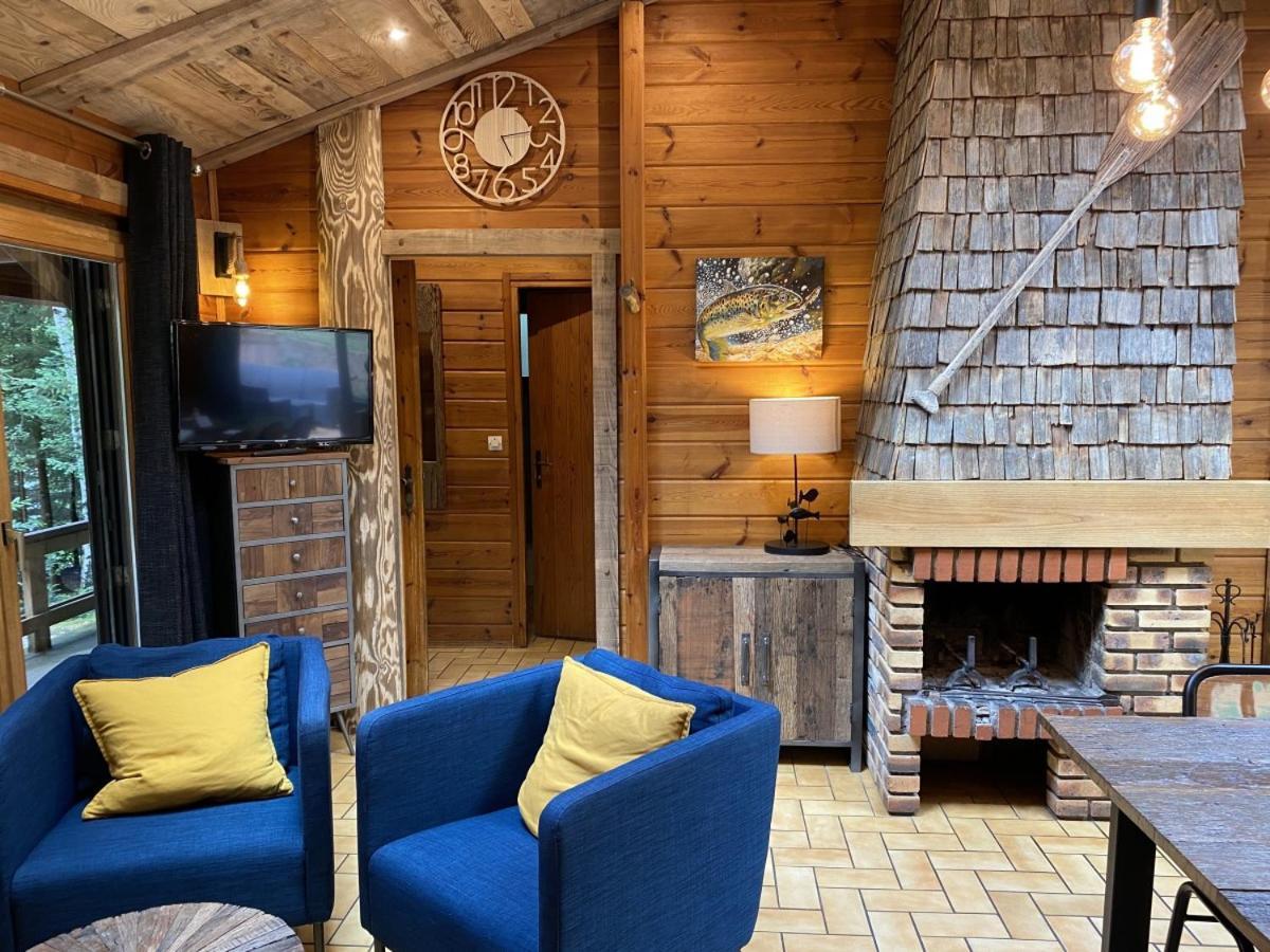 Le Fishing Lodge Chalet En Bois Avec Bain Nordique La Bresse Zewnętrze zdjęcie