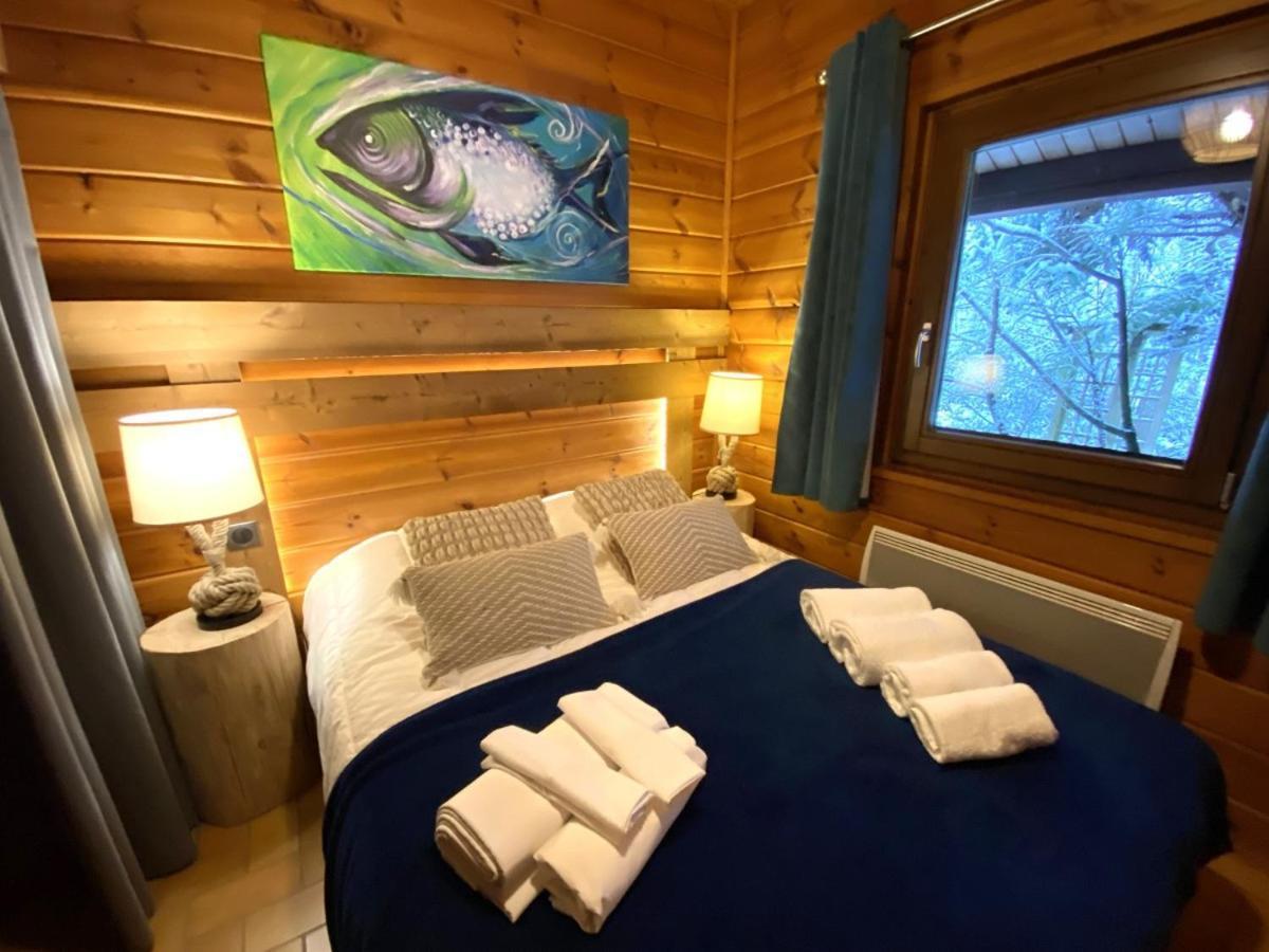 Le Fishing Lodge Chalet En Bois Avec Bain Nordique La Bresse Zewnętrze zdjęcie